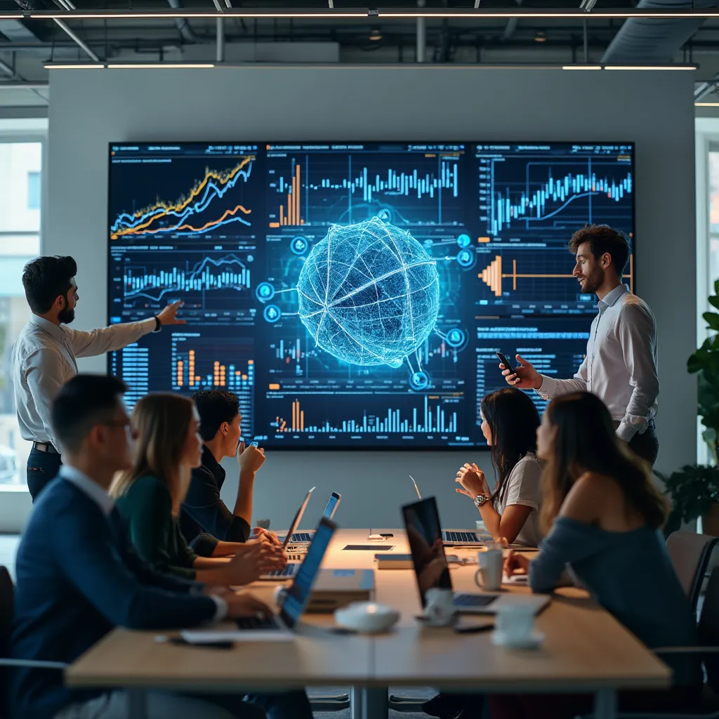 Équipe travaillant sur des solutions IA