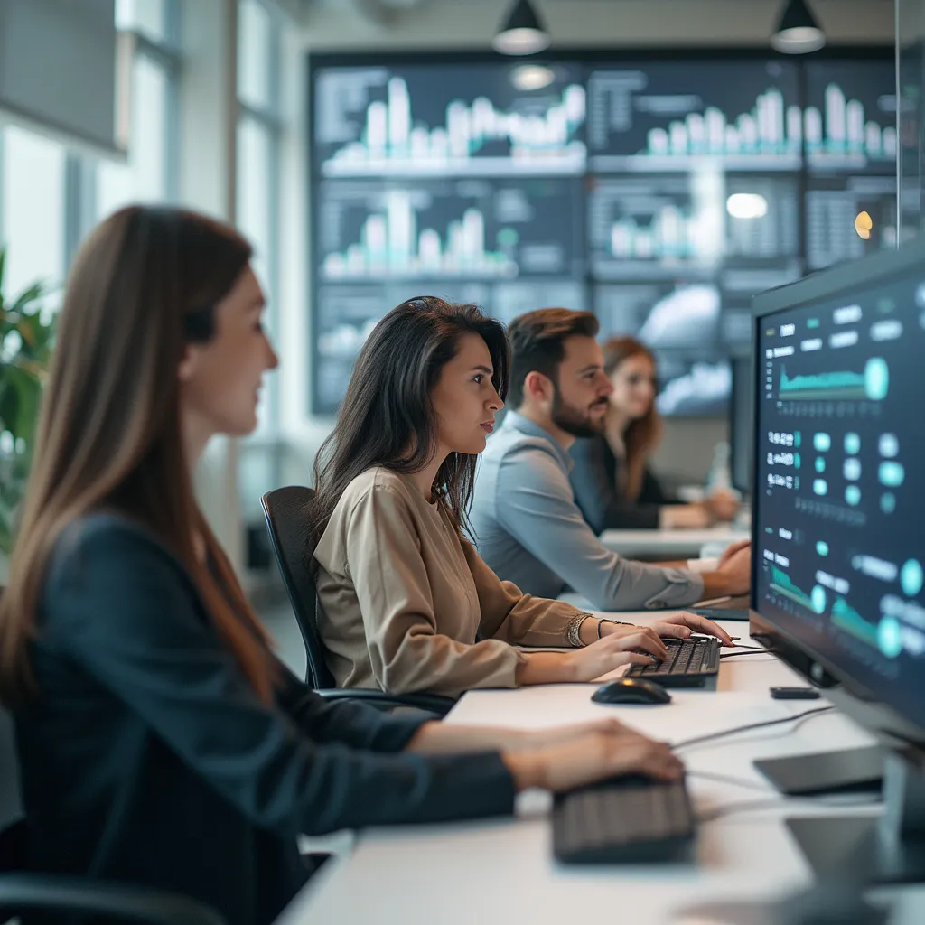 Environnement de travail moderne dans une entreprise FinTech